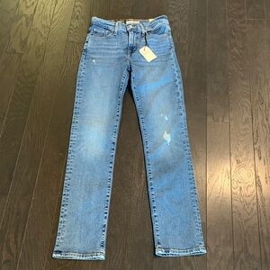 Levi's Women's High-Rise Slim Straight Leg Jeans in Light Blue